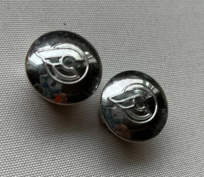 Cinelli VINTAGE handlebar Plugs/End Buttons/Caps plastic. Chrome. Pair Used - Image 1 of 4