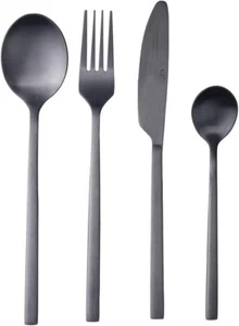 Villa D'Este Home Tivoli Set 24 Cubiertos Negro Mate Stylo - Imagen 1 de 3