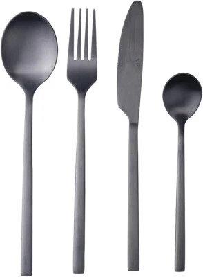 Villa D'Este Home Tivoli Set 24 Cubiertos Negro Mate Stylo - Imagen 1 de 3