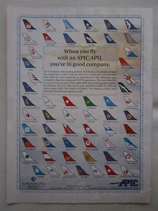 9/98 PUB SUNDSTRAND APIC APU AIRLINER TAIL AIRBUS BOEING MEA LUFTHANSA SAETA AD - Imagen 1 de 1