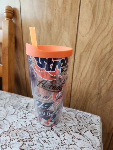 Houston Astros Tervis Tumbler 24 oz Water Bottle ! Cover