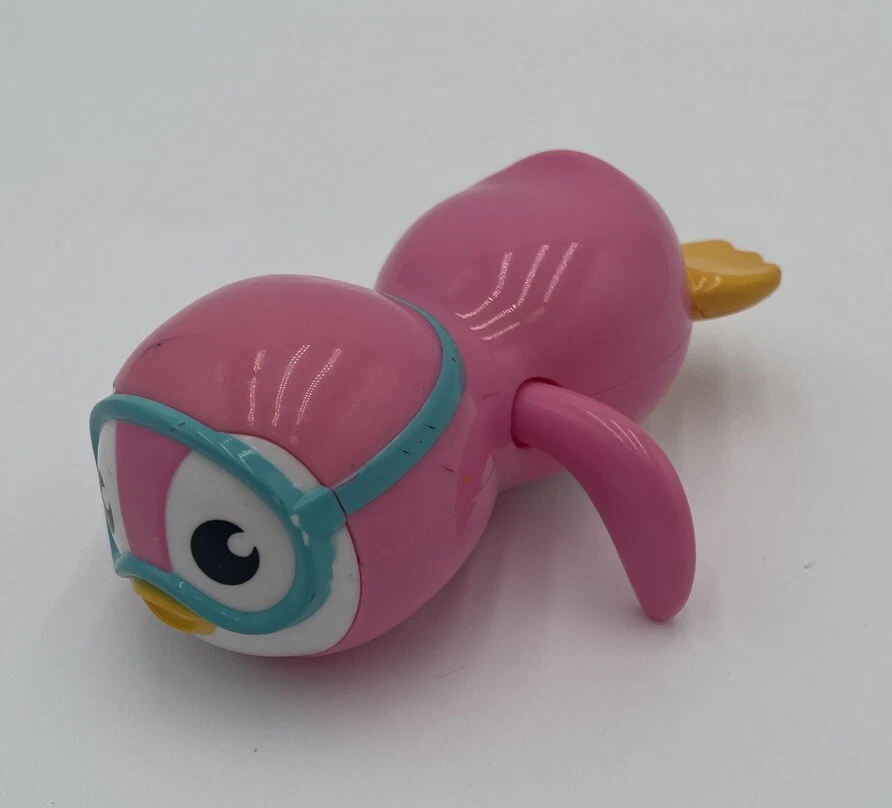 Munchkin Wind Up Swimming Penguin Toddler Bath Toy Pink - Image 1 of 4