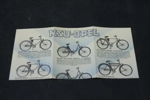 Age Print Handzettel NSU Opel Bicycle Advertisement Advertising Vintage - Picture 1 of 12