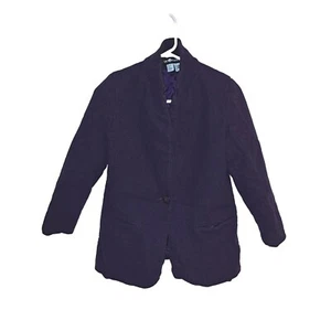 Sag Harbor Women’s Size 8 Purple Suit Jacket   Blazer 100% Wool - Picture 1 of 5
