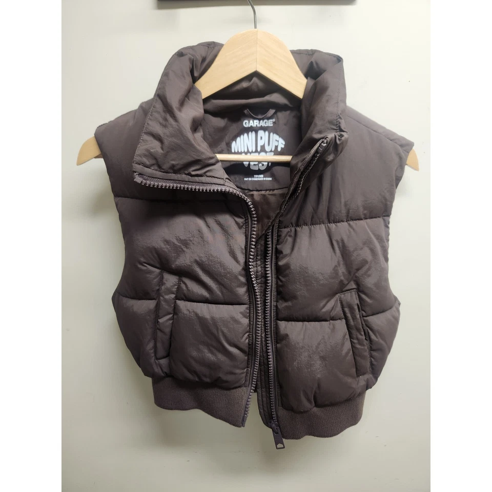 Chaleco Garage Mini Puff para Mujer TP/XS Marrón Puffer Chaqueta Sin Mangas Foto 1 de 2