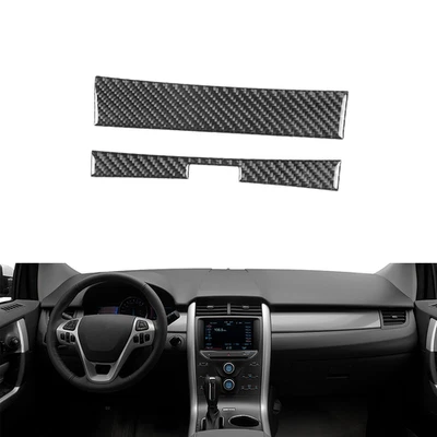 Отделка нижней панели центральной консоли из настоящего углеродного волокна для Ford Edge 2011-2014 - Изображение 1 из 4