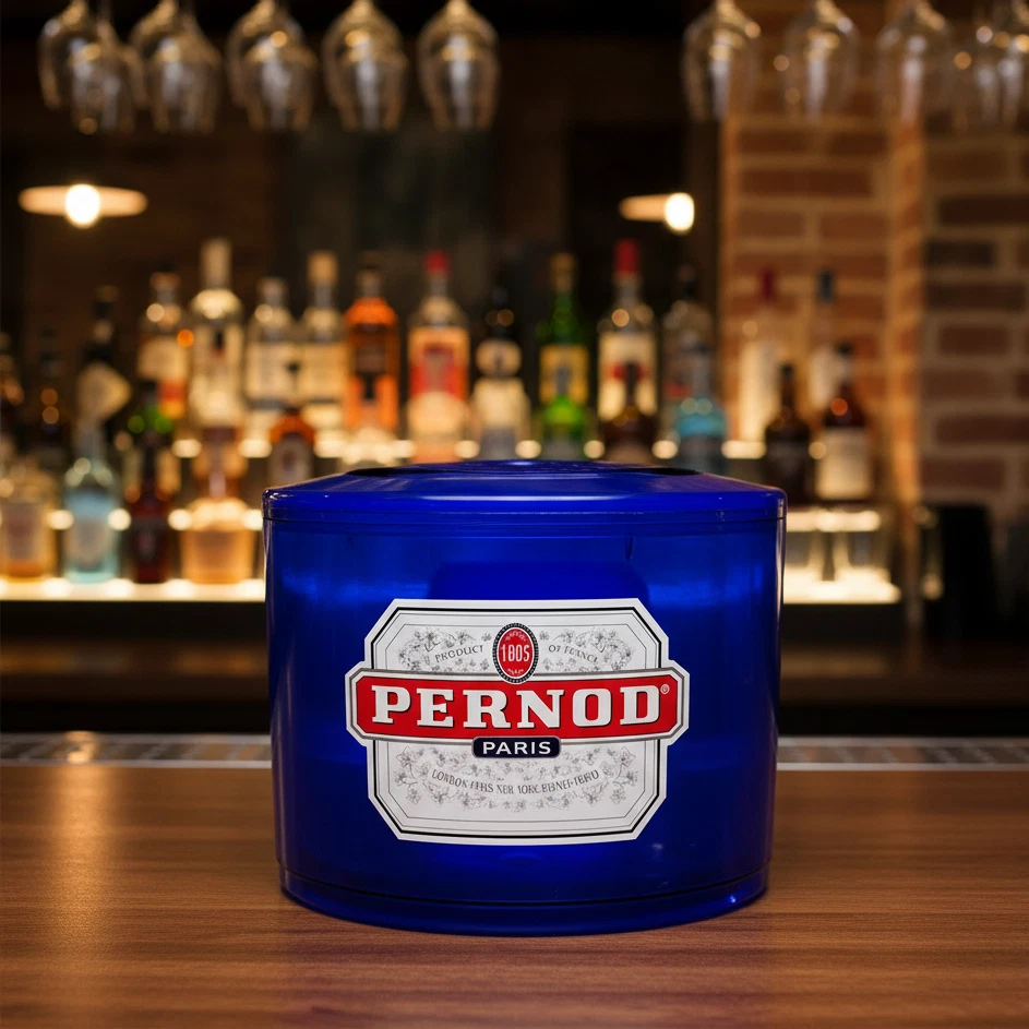 Pernod Ricard Flaschenkühler Kühler Ice Bucket Deckel Glas Eiseimer Gläser NEU