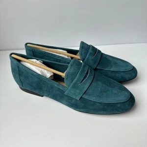 Mocassino Aerosoles donna stile guida ore blu navy verde scamosciato taglia 8,5 nuovo con scatola - Foto 1 di 8