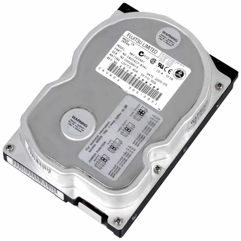 FUJITSU HDD Hard Disk Ide Pata MPF3204AT 3,5 " 20GB Eide Desktop Computer Ata - Image 1 of 2