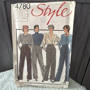 VINTAGE! 4780 Style Sz 12-14-16 Sewing Pattern Misses 1980s Clothing - Picture 1 of 2