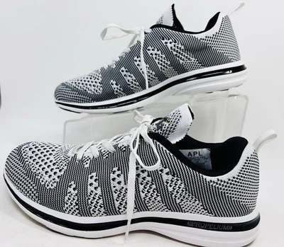 APL Techloom Pro Womens Sz 7.5 Black White Mesh Knit Shoes Propulsion Labs - Image 1 of 4