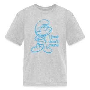 Smurfs I Just Don’t Care Kid's T-Shirt - Picture 1 of 16