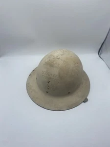 Vintage WWII Civil Defense Metal Air Raid Warden Helmet - Picture 1 of 9