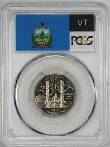 2001 S Vermont PCGS Graded PR69DCAM Proof Washington State Quarter 25C CN-Clad - Picture 1 of 3