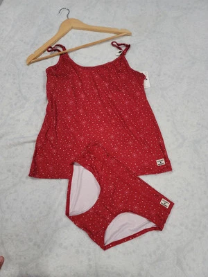 NWT set lucky brand tank top and sleepwear size M red star print - Image 1 of 4