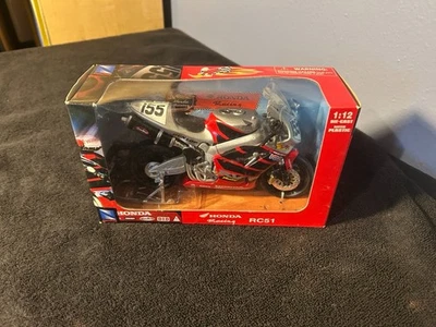 Nueva Bicicleta de Carrera Ray Models Honda RC51 Ben Bostrom Escala 1:12 NOS Caja Original Foto 1 de 4