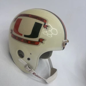 Casco de colección Riddell UM Hurricanes National Champions 1983 1987 1989 1991 - Imagen 1 de 10