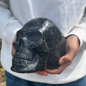 Huge 3.5 Kgs Agni Manitite Carved Skull, Crystal Decoration, Crystal Healing - Picture 1 of 7