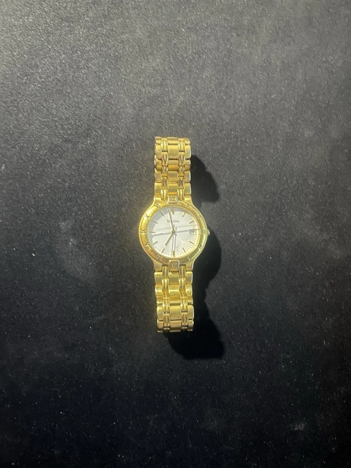 Reloj Hombre Bulova Años 90 Tono Dorado Vintage Foto 1 de 4