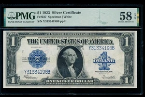AC Fr 237 1923 $1 Silver Certificate PMG 58 EPQ - Picture 1 of 2