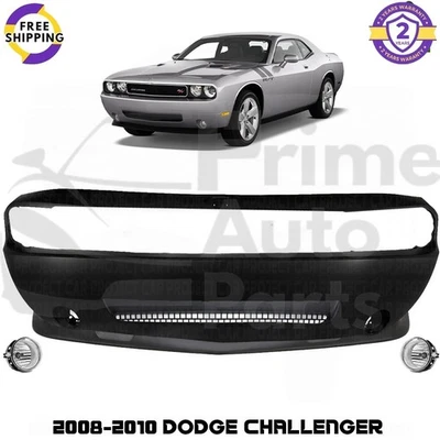 Front Bumper Cover & Fog Light Assembly Pair For 2008-2010 Dodge Challenger - Image 1 of 4