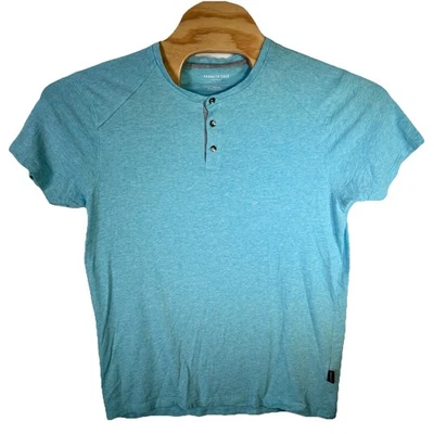 Kenneth Cole New York Mens Short Sleeve Henley T-Shirt Light Blue Size Large - Image 1 of 4