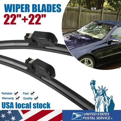 2 piezas limpiaparabrisas delantero 22" y 22" para Mercedes-Benz C230 C240 2003-2007 Foto 1 de 4