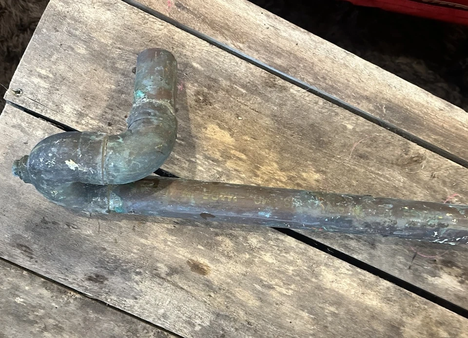 Antiga pia Deco tubo de drenagem armadilha P cobre 1 1/2” marca Nibco - Imagem 1 de 4