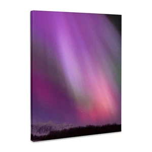 Aurora boreal, auroras boreales, Wrangell, Alaska, envoltura de lona de grado museo - Imagen 1 de 21