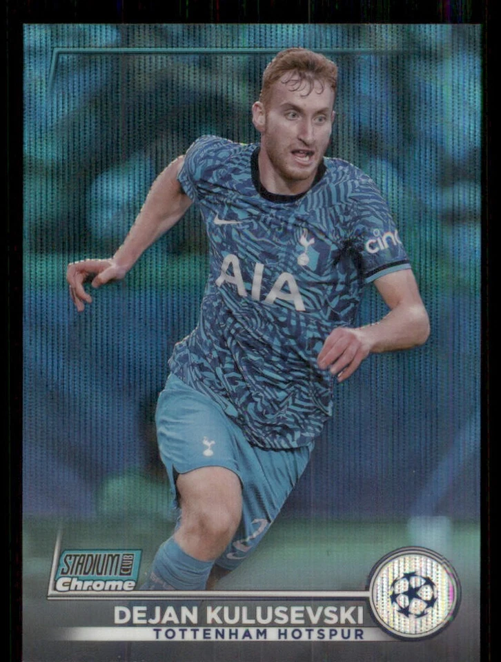 2022-23 Stadium Club Chrome UEFA Aqua Wave Refractors #98 Dejan Kulusevski /275 - Image 1 of 2