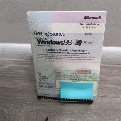 NEW FACTORY SEALED - MICROSOFT WINDOWS 98 SE SECOND EDITION FULL OS DELL - Image 1 of 4