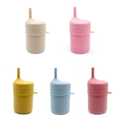 Baby Feeding Straw Bottle Toddler DrinkwareLearning Drinking Silicone Sippy Cup - image 1 of 4