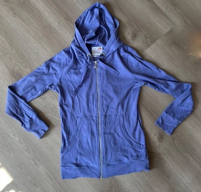 Bee Dees Jogging Anzug Jacke lila Gr. 38 100% Baumwolle mit Kapuze - Bild 1 von 4