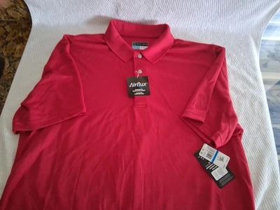 Polo de golf PGA Tour Airflux para hombre talla XL rojo que absorbe la humedad UPF 50 nuevo $52. Foto 1 de 4