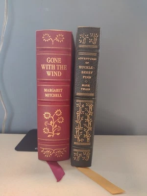 Southern Classics  Library Lot:GONE WITH WIND & ADVENTURES OF HUCKLEBERRY FINN - Image 1 of 4