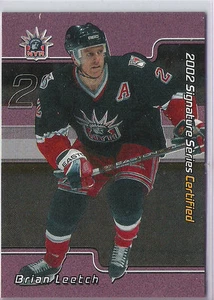 2001-02 Be a Player Signature Series certificado Brian Leetch/100 C5 Bap Rangers - Imagen 1 de 1