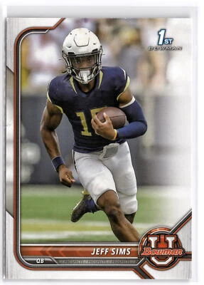 2021-22 Bowman University #44 Jeff Sims - Image 1 of 2