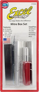 Metal Mitre Box Set with Heavy Duty K5 Handle and Razor Pull Saw B - Picture 1 of 12