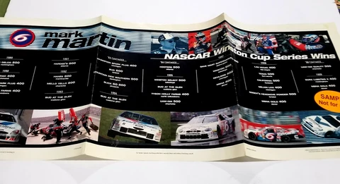 MARK MARTIN TIME ON A LINE OFFICIAL NASCAR AUTO RACING SAMPLE POSTER NEVER USED Cover