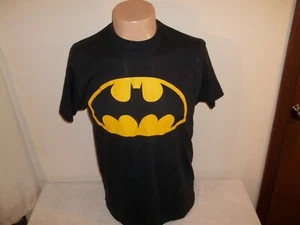 Vtg 1970's Screen Stars Soft Thin Polyester Cotton BATMAN LOGO T-Shirt Fits M - Picture 1 of 4