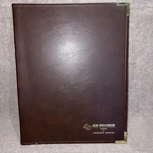 Vtg  Hazel USA Faux Leather Portfolio Folder NotePad Holder 12”x 9.5” Pre-owned - Picture 1 of 7
