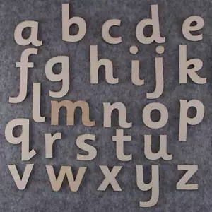Sassoon Font Alfabeto Set 3 o 6mm Compensato Astuccio Inferiore Lettere a-z 26 Personaggi - Foto 1 di 1