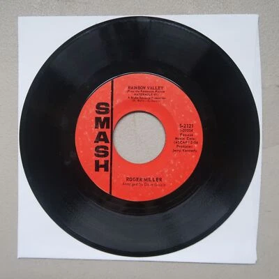 ROGER MILLER RAINBOW VALLEY/THE BALLAD OF WATERHOLE #3 SMASH VINYL 45 VG 23-105 - Image 1 of 2