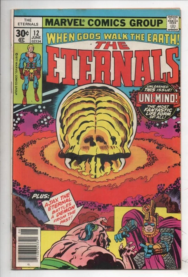 ETERNALS #12, VF+, Jack Kirby, Uni-Mind, 1976 1977, more JK in store - Image 1 of 1