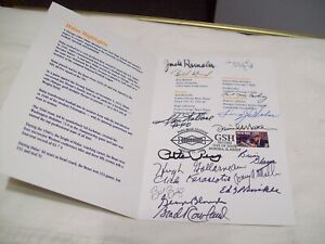Vtg 1997 Chicago Bears Autographs Signatures NFL Football Halas stamp dedication