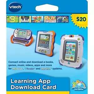 VTech Learning App Download Card 3-9 Years 80-201501 Innotab MobiGo VReader - Picture 1 of 3