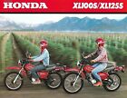 Motorcycle Brochure - Honda - XL 100S 125S Photo Bike Tag 1980 3 items (DC924)