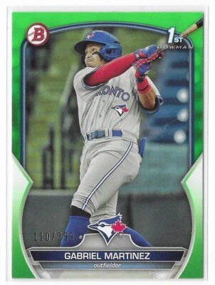 2023 Bowman Prospects Neon Green #BP45 Gabriel Martinez /399 Rookie Parallel RC - Image 1 of 2