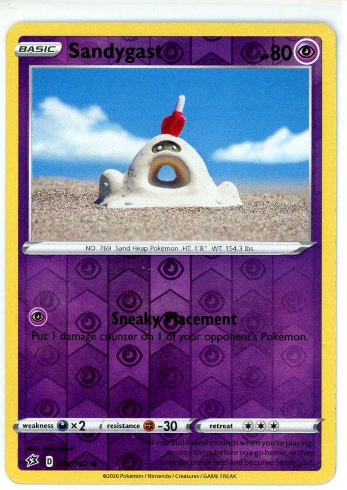 Pokemon TCG Sandygast 081/192 Swsh02: Rebel Clash Reverse Holo - Image 1 of 1