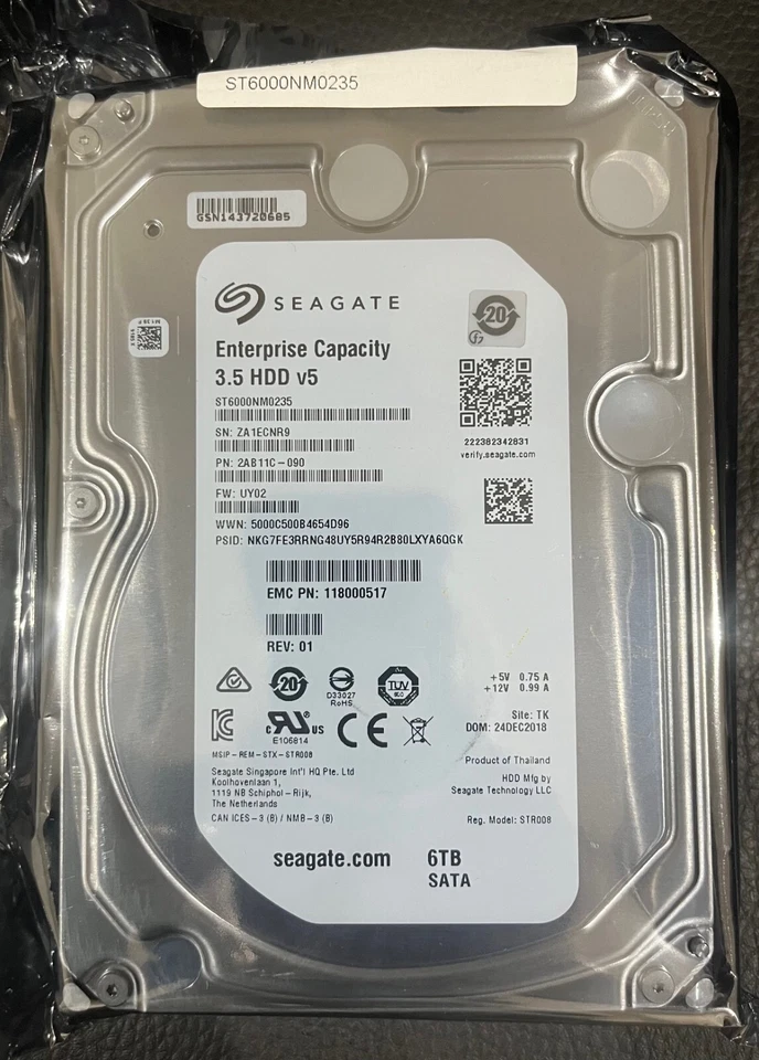 Seagate 6TB ST6000NM0235 256MB Cache 7200RPM SATA III 3.5" Inch-Brand New - Image 1 of 1